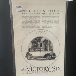 Vintage 1928 Dodge Brothers Victory Six Ad Advertisement  - Picture 1 of 2