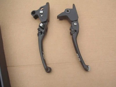 Juego de palancas ajustables estilo Flo Motorsports MX negro #HD-810 Harley Davidson Foto 1 de 4