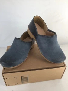 Excellent Dansko Brenna Women's Clogs, Navy Burnished Suede, W42 - Picture 1 of 11