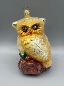 "Adorno de Navidad Christopher Radko Snowy Owl vintage 5,5""" - Imagen 1 de 10