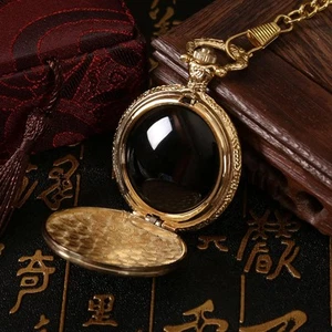 Espejo Obsidiana Scrying Bruja Negro para 2"L x 1.5"W, Dorado - Imagen 1 de 7