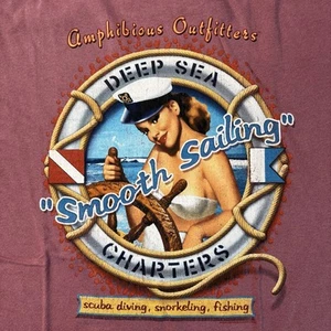 Camiseta para hombre Amphibious Outfitters mediana suave vela buceo manga corta - Imagen 1 de 5