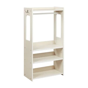 TrendiTot Clothing Rack, Kids Wardrobe, White Wash - Picture 1 of 9