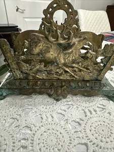 Antique BRADLEY & HUBBARD Letter Holder with Stag, c. 1920's 3 Lb 7 Oz - Picture 1 of 15