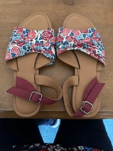 Seasalt Women's Sandals UK 4 (37)Multi Floral Leather part Excellent Condition - Picture 1 of 4
