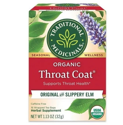 MEDICINALES TRADICIONALES - Té de hierbas orgánico para abrigo de garganta - 16 bolsas Foto 1 de 4