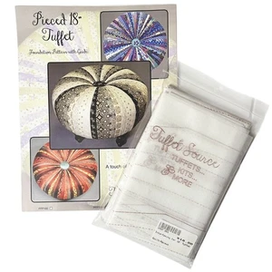 Patchwork TUFFET 18" zusammengesetzter Fußhocker Foundation ausgeschnittenes Muster & Anleitung PFP100 - Bild 1 von 5