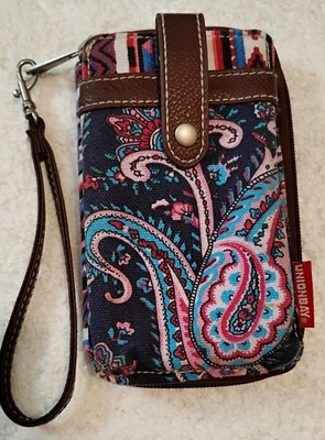 UNIONBAY Women's Wristlet Wallet – Paisley & Geometric Print, Multi-Compartment - Image 1 of 4