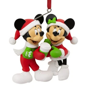 Hallmark Adorno de Navidad Disney Mickey y Minnie Compartiendo Cacao -Nuevo - Imagen 1 de 7
