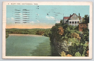 Chattanooga TN Bluff Ansicht malerische Amerika Szene Harper's Magazin Postkarte - Bild 1 von 6