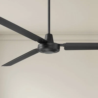72" Modern Large 3 Blade Outdoor Ceiling Fan Matte Black Damp Rated Patio Porch - Image 1 of 4