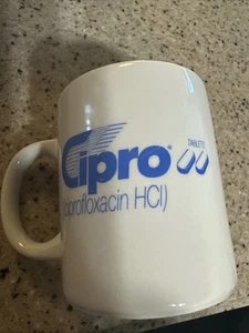 CIPRO Rx Tazza Caffè Farmaceutica Compresse Farmaci Pubblicità - Foto 1 di 5