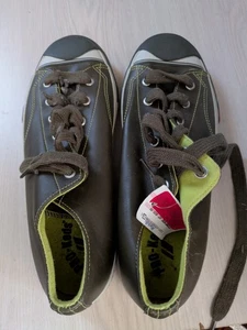 Unisex Dark Green Leather Pro-Keds Low Cut Sneakers/Men Size 10.5/Women 12 NWT - Picture 1 of 5