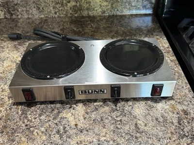 Calentador/plato caliente de doble quemador de acero inoxidable Bunn WX-2 probado funciona Foto 1 de 4