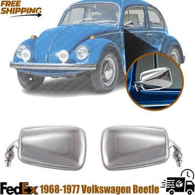 Volkswagen Beetle/Super Beetle 68-77 ESPEJO DERECHO Y DERECHO, ajuste manual, no plegable Foto 1 de 4