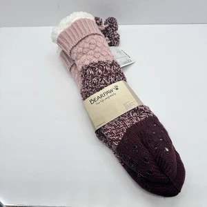 Bearpaw Sherpa Lined Slipper Socks Size 9-11 For Women - Picture 1 of 3