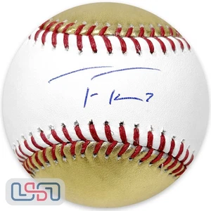 Trea Turner Signed Gold & White Rawlings Official Major League Baseball BAS - Picture 1 of 5