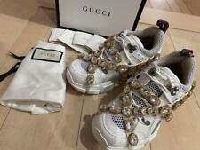 GUCCI Flash Trek Crystal Sneakers Shoes 35.5 Authentic Women New from Japan