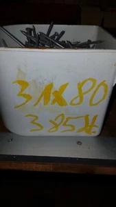 Nägel ,Drahstifte385 stk.Drahtstifte Nägel blank Senk 3,1x80 - Bild 1 von 4