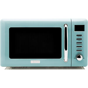 Heritage Vintage Retro 0.7 Cu Ft 700W Countertop Microwave Oven, Blue (Used)