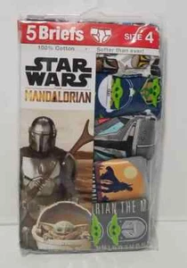 Star Wars 5 Briefs Mandalorian Size 4 (LOC TUB G-14) - Picture 1 of 3