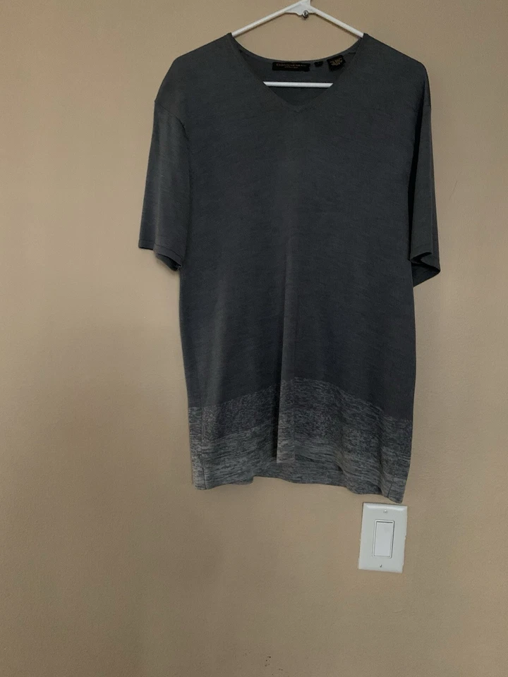 Blusa De Colección Donna Karan Signature Gris Seda Cuello en V Foto 1 de 4