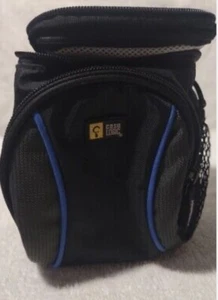 Case Logic Black/Blue Small Zip Up Digital Camera Case / Pouch - Picture 1 of 8