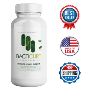 BACTICURE PROBIOTIC NATURAL,8 BILLION CFUs, ULTRA STRENGHT,ULTIMATE FLORA DETOX