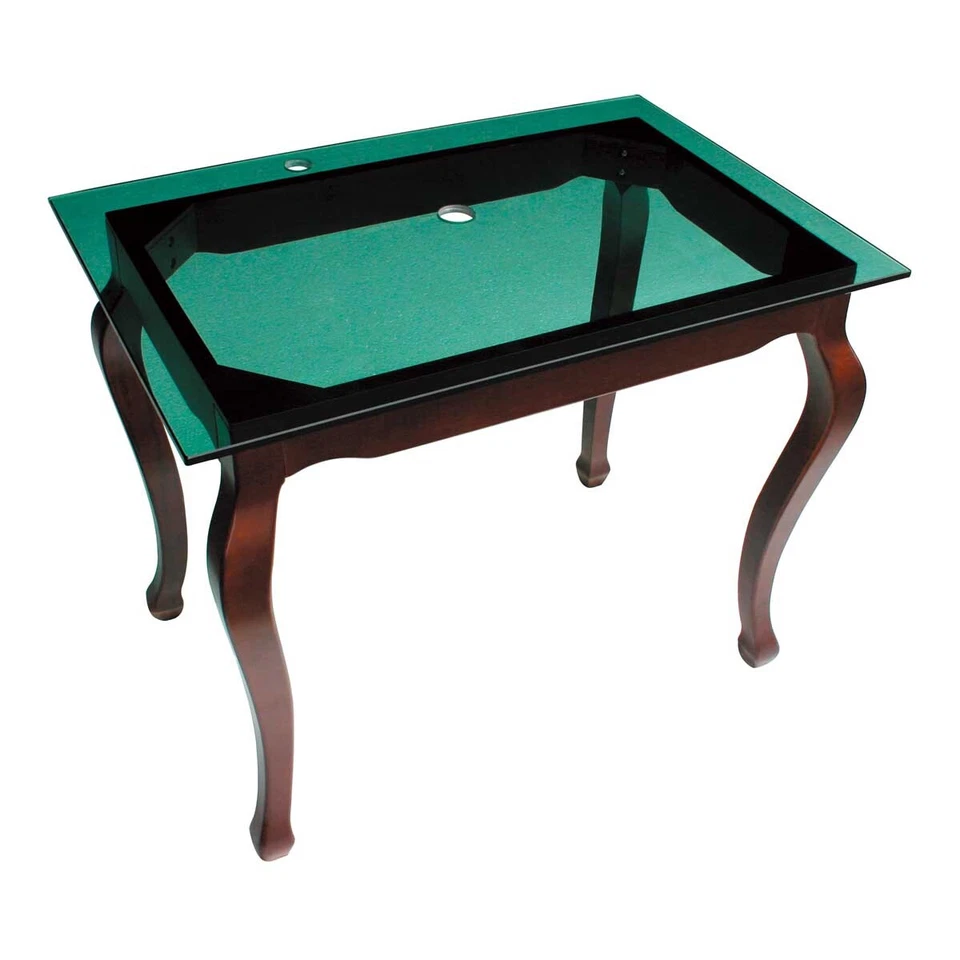 Bathroom Vanity Green Glass Console Provincial Leg Wall Mount|Renovator's Supply - Image 1 of 2