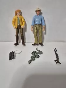 Figuras parque jurásico pareja accesorios bañera Alan Grant E51 - Imagen 1 de 3