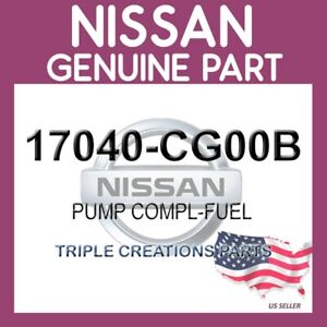 Genuine Nissan OEM 17040-CG00B PUMP COMPL-FUEL 17040CG00B