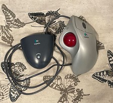 Logitech Cordless Trackman Wheel T-RA18 Computer Mouse