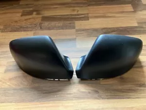 VW Transporter T5.1 T6 T6.1 10-24 Door Mirror Covers Black Textured New Pair - Picture 1 of 3