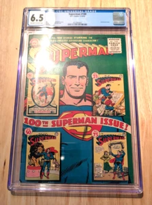 Superman #100 septiembre/octubre 1955/cgc 6,5/cc cómics/páginas en blanco a blanco - Imagen 1 de 9