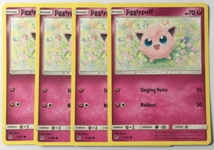 POKEMON 4 X JIGGLYPUFF 41/68 HIDDEN FATES COMMON NEAR MINT - Picture 1 of 1