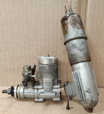 Magnum Pro 40 RC Model Airplane Engine + O.S. Muffler | China - Image 1 of 4