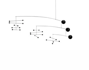 Flensted Symphony Black Museum Modern Hanging Mobile New Box Gift Free Ship US - Picture 1 of 1