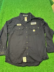 Carhartt FR Flame Resistant 294-20 XL-RG Long Sleeve blue shirt - Picture 1 of 8