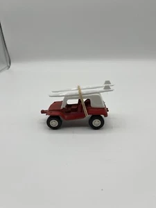 Rare 1969 Red Jeep with Skis/ Surfboards on Top Tootsie toys Collectible - Picture 1 of 10