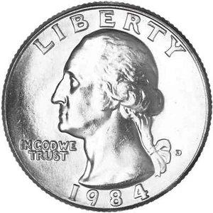 1984 D Washington Quarter Uncirculated US Mint - Picture 1 of 2