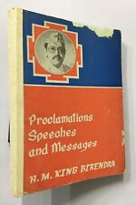 Birendra, Hm King : Proclamations Speeches Und Nachrichten 1972- 82. 1982. 324p