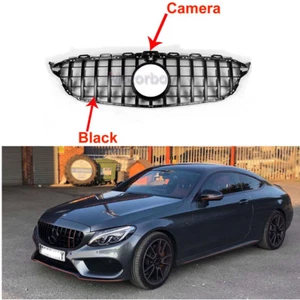 Parrilla para cámara GT Panamericana para Mercedes C W205 C250 C43 AMG 2015-18 negra - Imagen 1 de 10