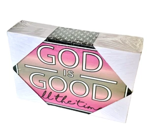 NWT! NEW! JADELYNN BROOKE 3 HAPPY HOOLIGANS GOD IS GOOD ALL THE TIME QUOTE BLOCK - Picture 1 of 14