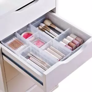 Desk Drawer Organizer Tray with Adjustable Dividers Multi-Drawers for Makeups... - Picture 1 of 7