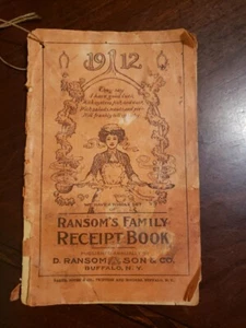 Ransom's Family Receipt Book 1912 D Ransom Son Buffalo AB Hogan Java Village NY - Picture 1 of 4