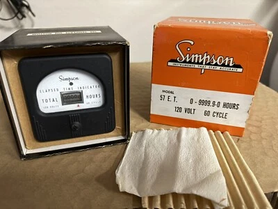 Simpson 57ET Elapsed Time Indicator 3590 115 V 60 Hz New - Image 1 of 4