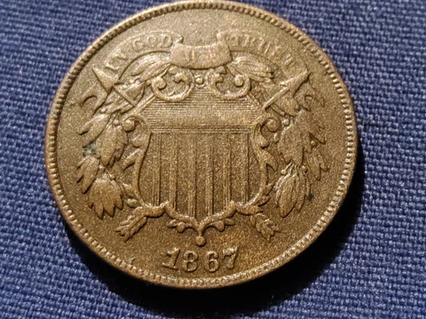 1867 Two Cent Piece Strong Date And Motto Cover