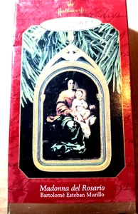 VTG Preowned HALLMARK Madonna del Rosario By Bartolome Esteban Murillo Ornament - Picture 1 of 2