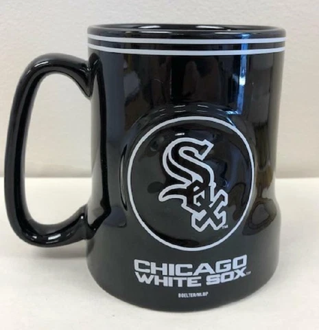Chicago White Sox 18oz Game Time Coffee Mug [NEW] MLB Tumbler Tea Cup Glass Cover