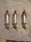vintage christmas glass clip on candle ornaments Lot of 3